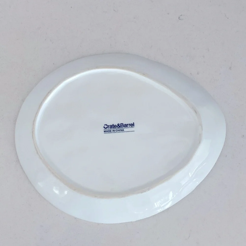 Crate & Barrel Oval Serving Platter Plates, Set of 2